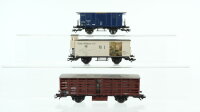 Märklin H0 Konvolut Güterwagen Viehtransportwagen, gedeckter Güterwagen, Güterwagen Feuerlöschgeräte DRG, Wüttemberg, u.a.