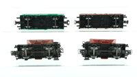 Märklin H0 Konvolut Güterwagen 2 x Talbot Schotterwagen beladen, gedeckter Güterwagen grün, Hochbordwagen beladen DB