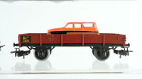 Märklin H0 Konvolut Güterwagen mit Fahrzeugen Flachwagen, Niederbordwagen lang, Niederbordwagen kurz DB