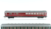 Fleischmann H0 Konvolut Personenwagen Speisewagen, Mitteleinstiegswagen 2.Kl., Abteilwagen 2.Kl. bemalt DB (1 Kupplung fehlt)