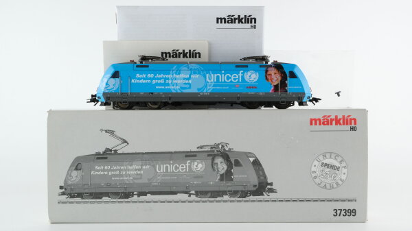 Märklin H0 37399 E-Lok "Unicef" BR 101 016-4 DB Wechselstrom Digital Sound mfx (Sound defekt)