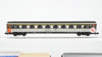 Minitrix N Konvolut Personenwagen 1.Kl. grün-grau Personenwagen 1.Kl. orange Personenwagen 1.Kl. beige-blau Panoramawagen "Apfelfeil"DB/ SNCF/SBB-CFF-FSS/u.a.