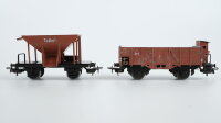 Märklin H0 Konvolut Gedeckter Güterwagen (386 Hühnerwagen) Schotterwagen (367 Talbot) Hochbordwagen mit Bremserhaus (311) Kranwagen (366) Weinfasswagen Länderbahn