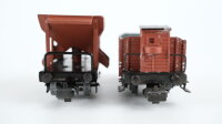Märklin H0 Konvolut Gedeckter Güterwagen (386 Hühnerwagen) Schotterwagen (367 Talbot) Hochbordwagen mit Bremserhaus (311) Kranwagen (366) Weinfasswagen Länderbahn