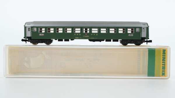 Minitrix N 5130260 Personenwagen Schnellzugwagen 2.Kl. Bm SBB FSS