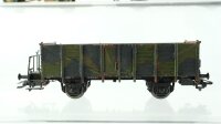 Märklin H0 Konvolut "Armee" Hochbordwagen (gesupert) Niederbordwagen mit Container (Gesupert) Niederbordwagen mit Plane (Gesupert) Niederbordwagen mit LKW (gesupert)