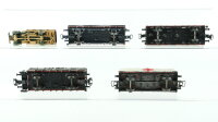 Märklin H0 Konvolut "Armee" Hochbordwagen (gesupert) Niederbordwagen mit Container (Gesupert) Niederbordwagen mit Plane (Gesupert) Niederbordwagen mit LKW (gesupert)