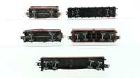 Märklin H0 Konvolut Niederbordwagen Gedeckter Güterwagen Schiebedachwagen Selbstentladewagen "Erz IIId" Rungenwagen DB