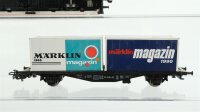Märklin H0 Konvolut Containertragewagen "märklin magazin märklin museum Info-Tage 1995" Kühlwagen mit Bremserhaus "18. September 1991"  Gedeckter Güterwagen DB