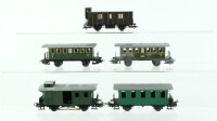 Märklin H0 Konvolut Personenwagen 2.Kl. Blech Personenwagen Personenzugbegleitwagen Packwagern mit Bremserhaus DR/Länderbahn