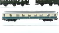 Märklin H0 Konvolut Personenwagen 2.Kl. Personenwagen mit Stückgutabteil 2.Kl. 3achsig Packwagen beige-oceanblau Personenzugbegleitwagen DB