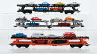 Lima H0 Konvolut Autotransportwagen mit Fahrzeugen...