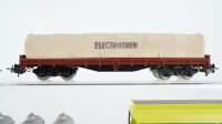 Jouef/Electrotren/Liliput H0 Konvolut Gedeckte Güterwagen Schwerlastwagen mit Plane Behälttertragewagen "Hoechst"Slebstentladewagen "vetro recycling" SNCF/SBB-CFF/u.a.