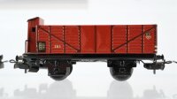 Märklin H0 Konvolut Gedeckter Güterwagen mit Bremserhaus und Zugschluss (320) Hochbordwagen mit Bremserhaus (365) Gedeckter Güterwagen (381)Niederbordwagen (364) Kesselwagen (314)