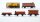 Märklin H0 Konvolut Gedeckter Güterwagen mit Bremserhaus und Zugschluss (320) Hochbordwagen mit Bremserhaus (365) Gedeckter Güterwagen (381)Niederbordwagen (364) Kesselwagen (314)