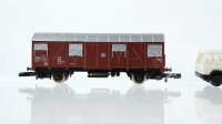 Märklin Z Konvolut Güterwagen Hupac Wagen mit Auflieger und 1 Sattelschlepper lose, Kühlwagen "Bananen", Kesselwagen "Shell", Gedeckter Güterwagen DB