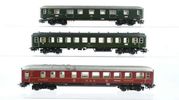 Märklin H0 Konvolut Personenwagen 2.Kl. packwagen Speisewagen "DSG" DB/DSG