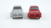 Märklin H0 Komvolut Fahrzeuge unverglast Ford 12 M 2 x grau 1 x bordeauxrot, 1 x Eigenbau Polizei Ladegut