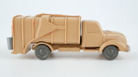 Wiking H0 670/1 B Müllwagen beige mit 2...