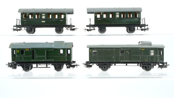 Märklin H0 Konvolut Personenwagen 2.Kl. Personenzugbegleitwagen "328" Packwagen Länderbahn