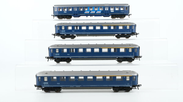 Fleischmann H0 Konvolut Personenwagen 1./2.Kl. Abteilwagen "Grolsch" blau NS