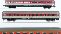 Fleischmann H0 Konvolut Speisewagen Schlafwagen rot-grau Abteilwagen 1.Kl. orange-grau Autotransportwagen DB