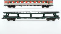 Fleischmann H0 Konvolut Speisewagen Schlafwagen rot-grau Abteilwagen 1.Kl. orange-grau Autotransportwagen DB