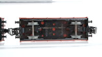 Märklin H0 Konvolut Hochbordwagen Niederbordwagen mit Container 2achsig Niederbordwagen grün 2achsig Niederbordwagen 4achsig Rungenwagen DB