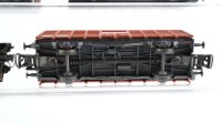 Liliput H0 Konvoluzt Niederflurwagen 8-achsig Niederbordwagen mit Bremserhaus Niederbordwagen "Eternit" Hochbordwagen Viehtransportwagen DB/SNCF/ÖBB