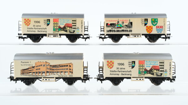 Märklin H0 Konvolut Kühlwagen "1996 30 Jahre Annoy - Backnang 25. Backnanger Strassenfest Postamt 1 Heilbronn 1990"