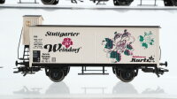 Märklin H0 Konvolut Gedeckte Güterwagen mit Bremserhaus "Stuttgarter Weindorf Schwanenbräu Kessler Sect. 150. Cannstatter Volksfest 1995" DR/Länderbahn