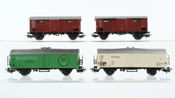 Märklin H0 Konvolut Gedeckte Güterwagen Kühlwagen Bierwagen "Staufen Bräu" FS/DB