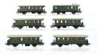 Unbekannt H0 Konvolut Personenwagen 2.Kl. Packwagen...