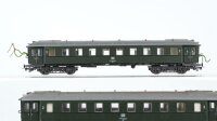 Liliput H0 Konvolut Grossraum-Abteilwagen 2.Kl. grün 4achsig (teilw. mit Innenbeleuchtung) DB
