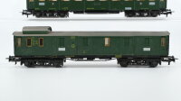 Märklin H0 Konvolut Personenwagen 3.Kl. Packwagen grün 4achsig DR/DB