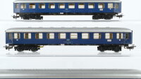 Märklin H0 Konvolut Personenwagen 1.Kl. blau 4achsig teilw. beleuchtet Blech DB