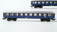 Märklin H0 Konvolut Personenwagen 1.Kl. blau 4achsig teilw. beleuchtet Blech DB