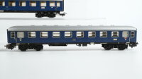 Märklin H0 Konvolut Personenwagen 1.Kl. blau 4achsig teilw. beleuchtet Blech DB