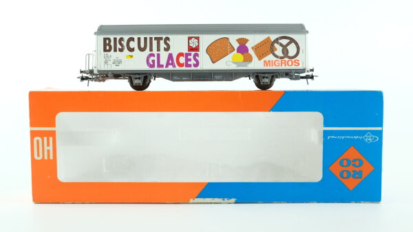 Roco H0 4340H Schiebewandwagen "Migros" "Biscuits Glaces" SBB