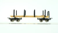 Egger-Bahn H0e Konvolut Rungenwagen (2406, teilw. beladen)