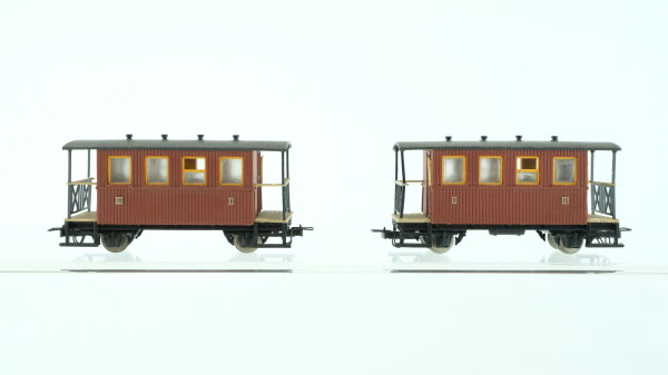 Egger-Bahn H0e Konvolut Personenwagen (2002) braun Nebenbahn