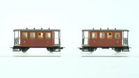 Egger-Bahn H0e Konvolut Personenwagen (2002) braun Nebenbahn