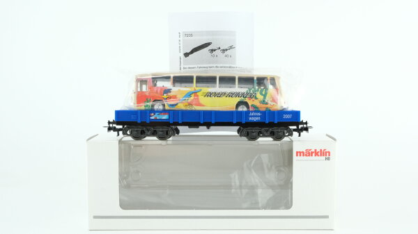 Märklin H0 48707 Niederbordwagen OMNIBUS ROAD RUNNER Rlmms 1.FC märklin Jahreswagen 2007