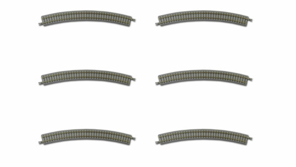 ROKUHAN Z 7297054 Gleis gebogen R270-30°, mit Betonschwellen