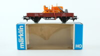 Märklin H0 4424 Niederbordwagen (mit Planierraupe)...