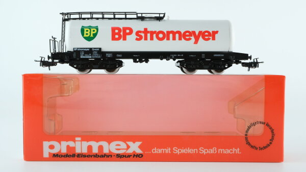 Primex H0 4588 Mineralöl-Kesselwagen BP STROMEYER  Kesselwagen der DB