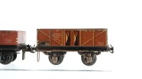 Trix H0 Konvolut offener Güterwagen mit Bremserhaus offene Güterwagen Drehschemelwagen-Set mit Langholz Blech Nebenbahn