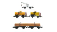 Märklin H0 Konvolut Drehschemelwagen mit Langholz...
