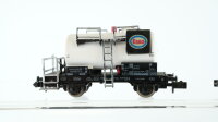 Fleischmann N Konvolut Güterwagen Kesselwagen "Esso, Aral", Güterzugbegleitwagen mit Schiebetür und Zugschlußlicht DB