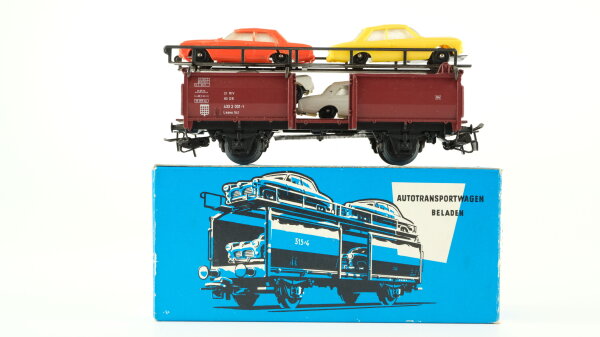 Märklin H0 4613 Autotransportwagen mit Pkw  Off 52  Laaes 541 der DB unvollständig